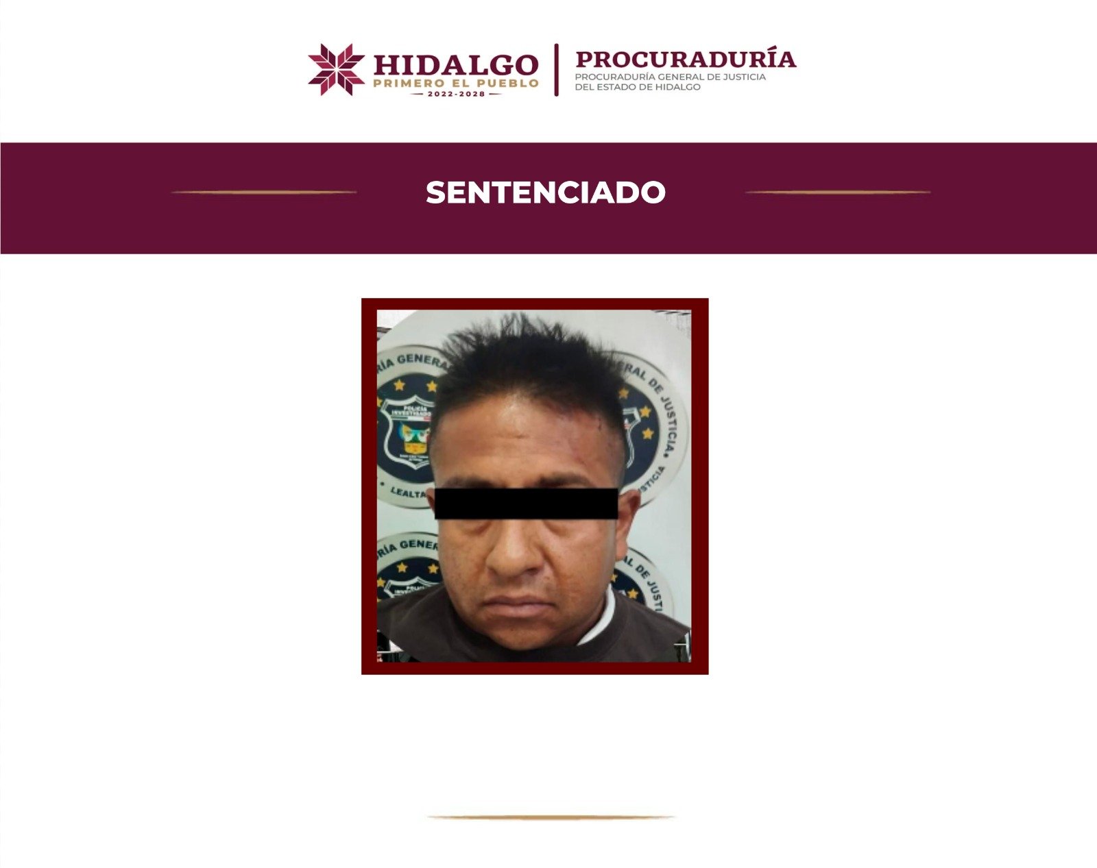Consigue PGJEH 172 años de prisión para responsable de feminicidio, homicidio doloso y homicidio doloso en grado de tentativa