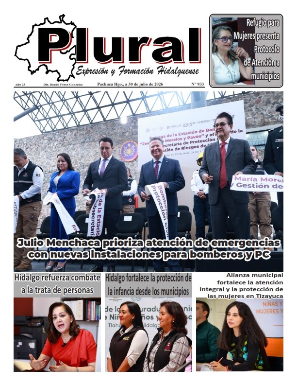 Portada de PLURAL EDICIÓN 933- 30 JUL 2026