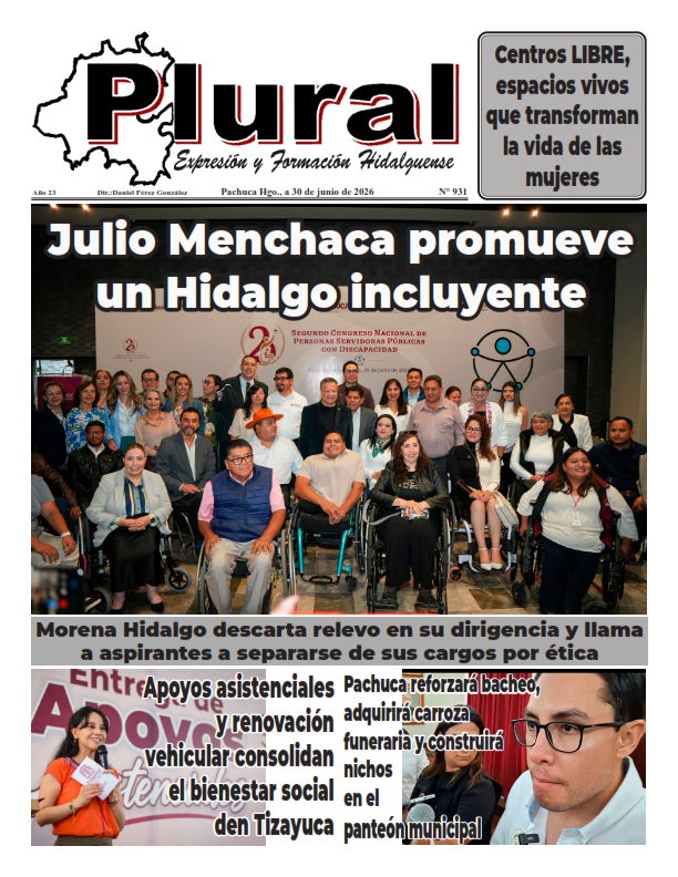 Portada de PLURAL EDICIÓN 931- 30 JUN 2026