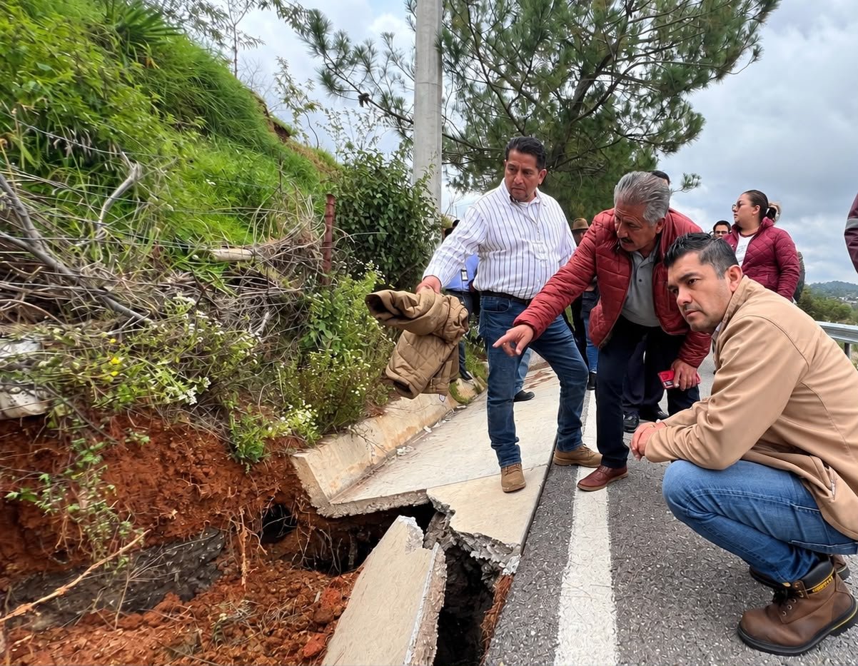 Caasim supervisa afectaciones en infraestructura hidráulica de Mineral del Monte 