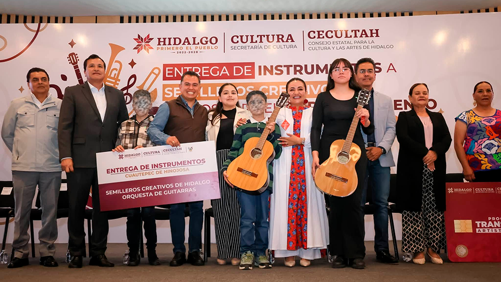 Con apoyo del gobierno de Hidalgo, 129 niñas y niños aprenderán música en cinco nuevas agrupaciones