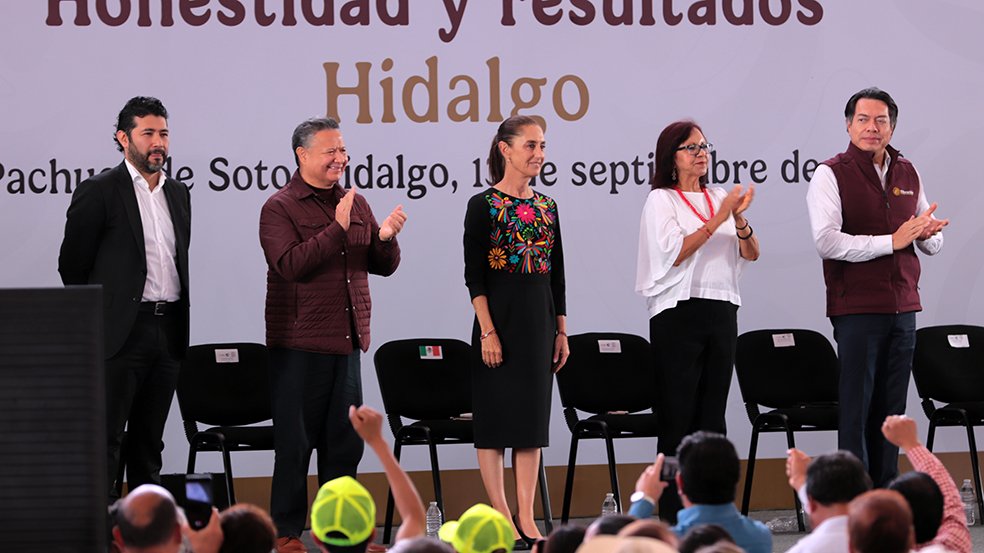 “En Hidalgo tiene un ejército de mujeres y hombres con gran disposición”, afirma Menchaca a Sheinbaum