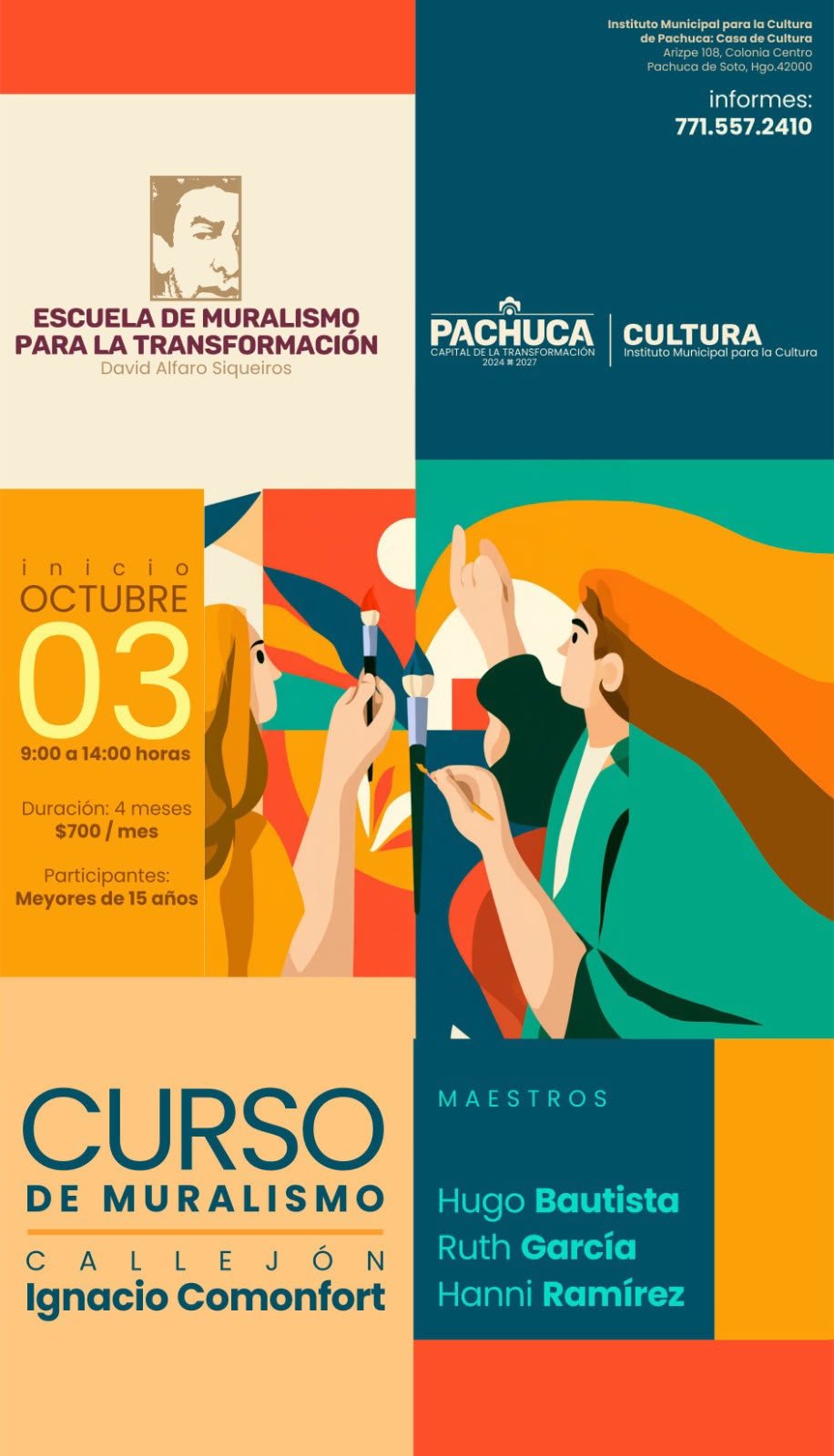 Escuela de Muralismo para la Transformación abre convocatoria en Pachuca