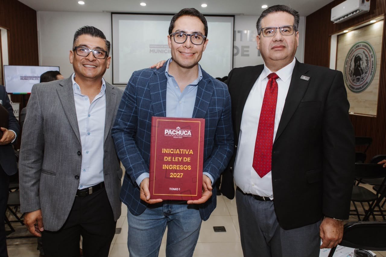 Entrega Jorge Reyes al Congreso del Estado la Iniciativa de Ley de Ingresos de Pachuca 2027
