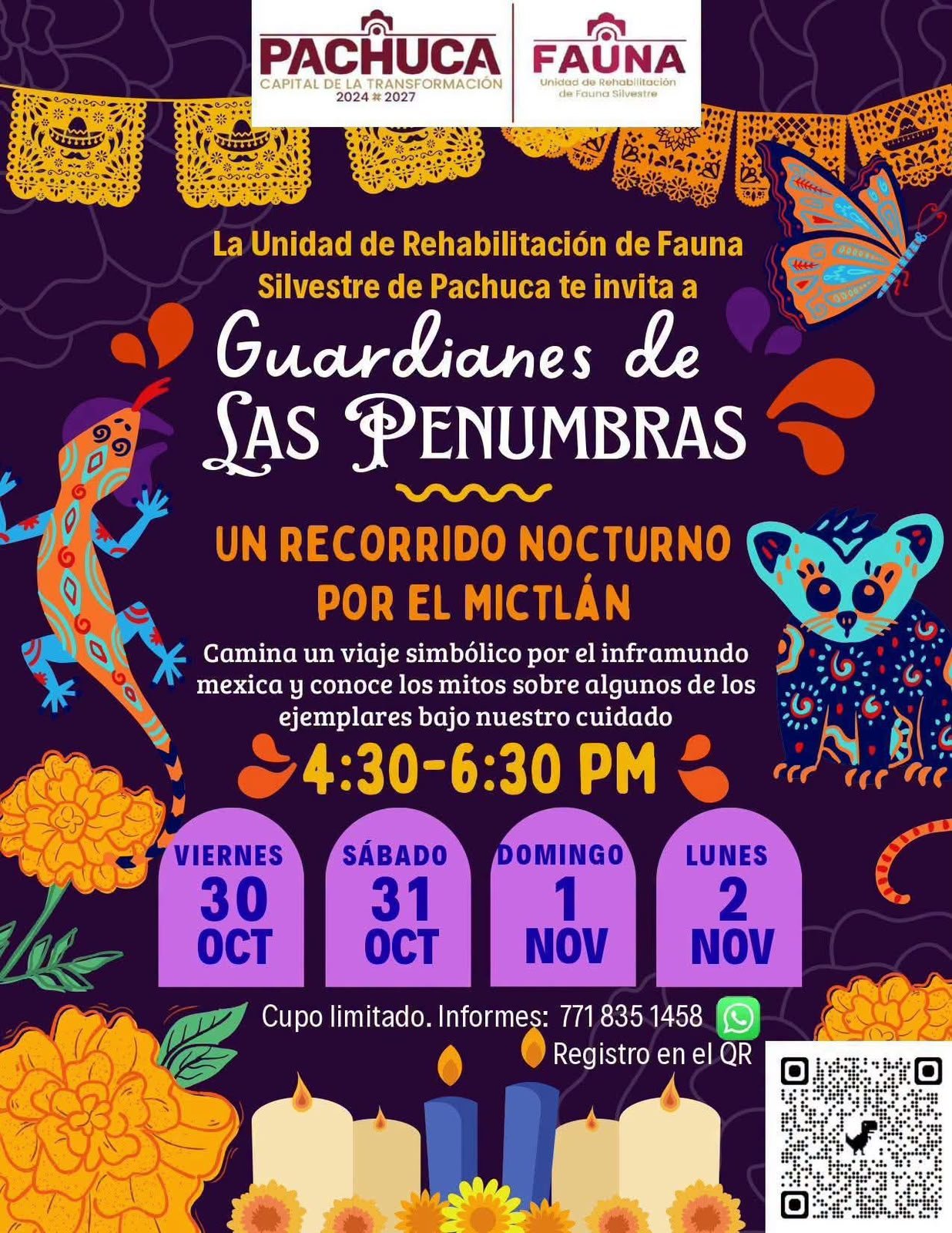 Pachuca invita a vivir una experiencia nocturna por el Mictlán en la Unidad de Fauna